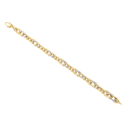 18ct gold Two-tone link bracelet