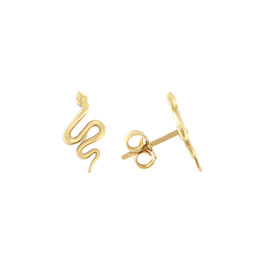 18ct gold Snake stud earrings