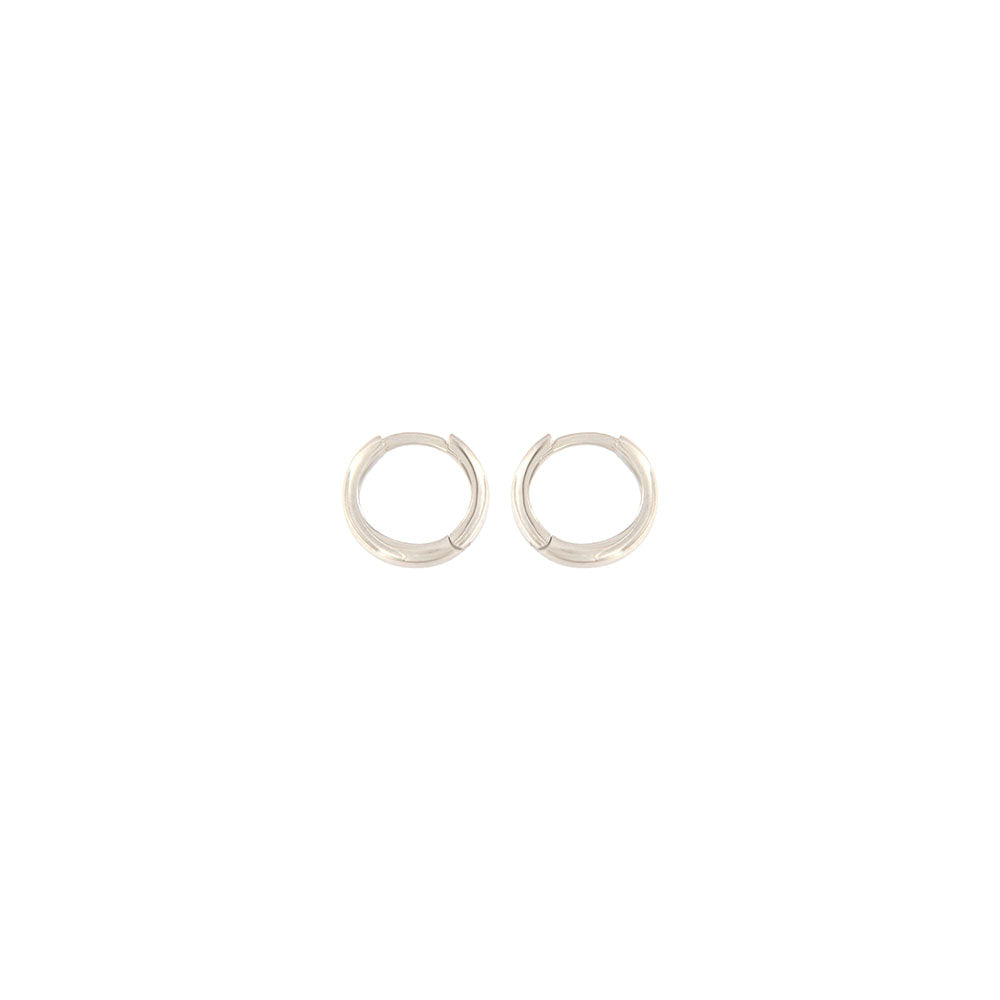 18ct gold White hoop earrings