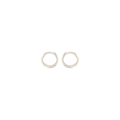 18ct gold White hoop earrings