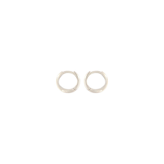 18ct gold White hoop earrings