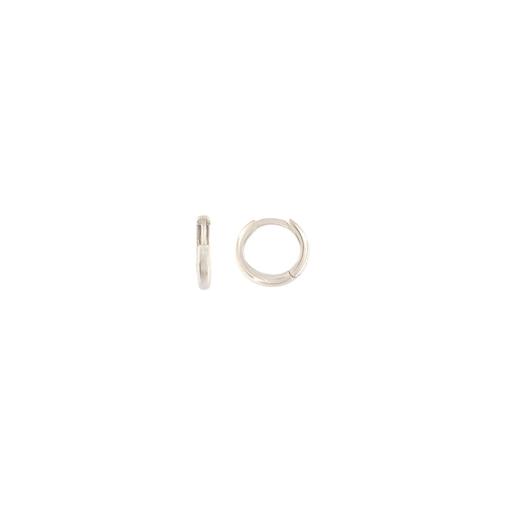 18ct gold White hoop earrings