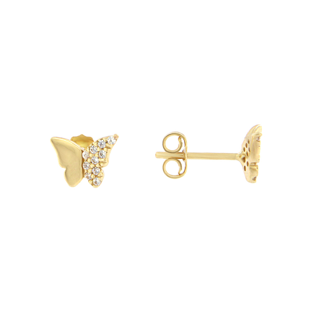 18ct gold Buterfly stud earrings