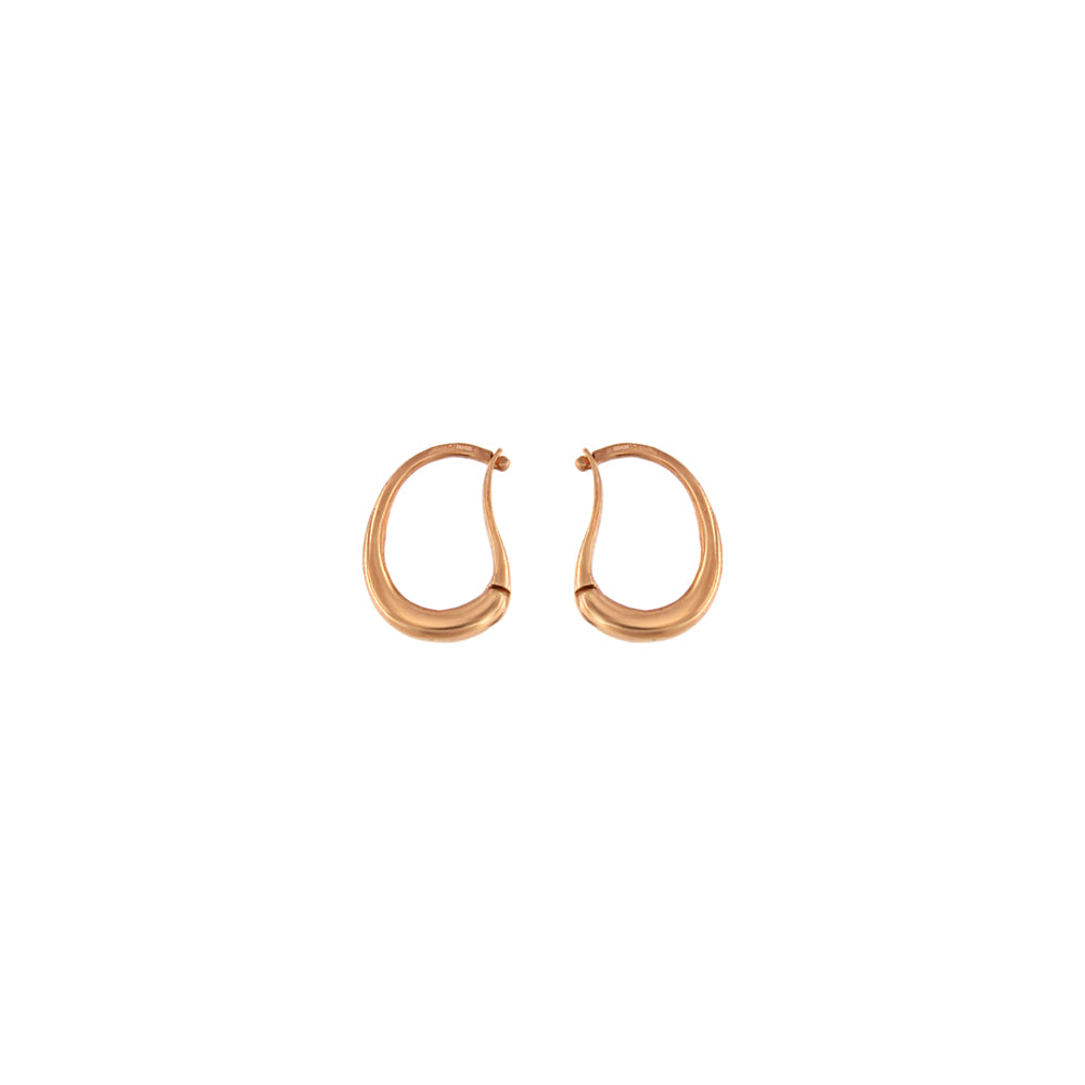 18ct gold Hinged snap hoop earrings