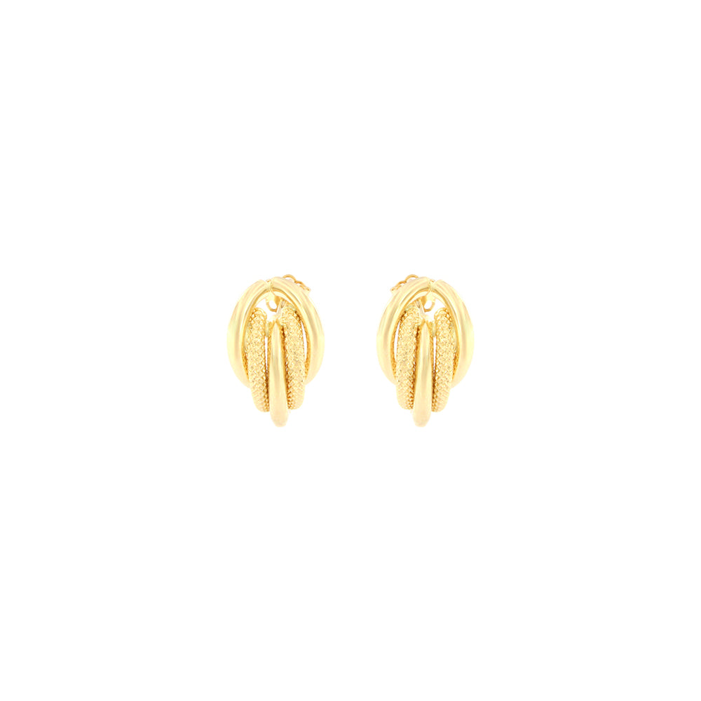 18ct gold Knot stud earrings