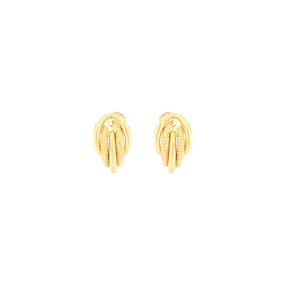 18ct gold Knot stud earrings