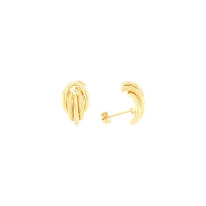 18ct gold Knot stud earrings