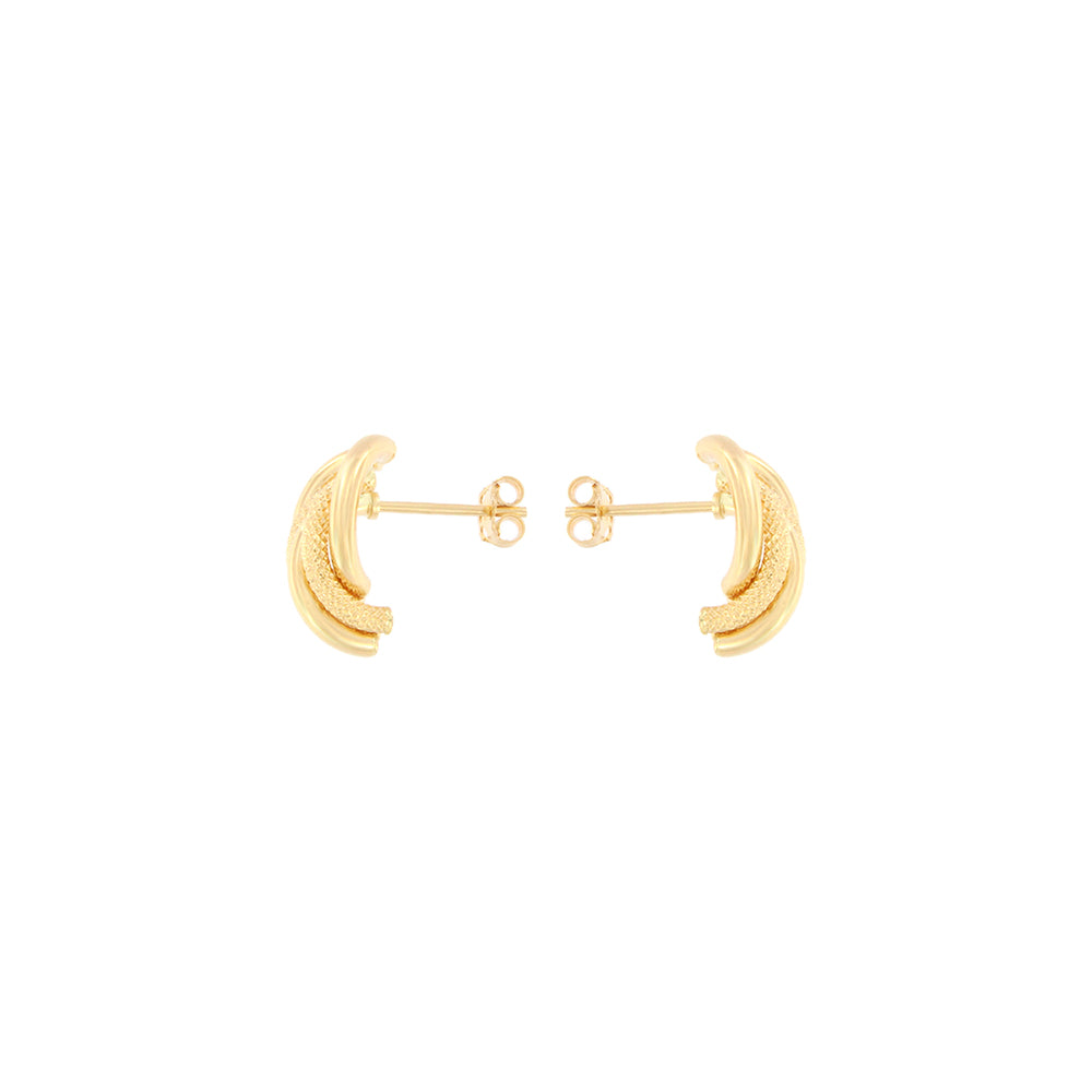 18ct gold Knot stud earrings