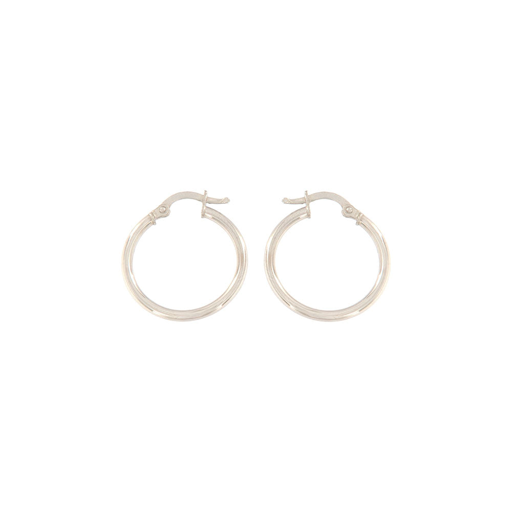 18ct gold Gold hoop earrings white