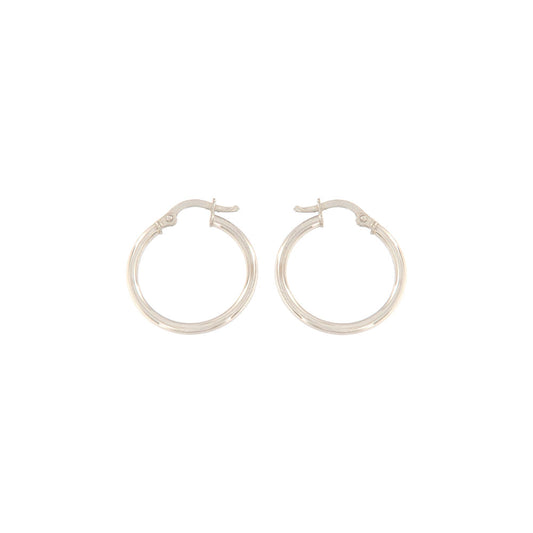 18ct gold Gold hoop earrings white