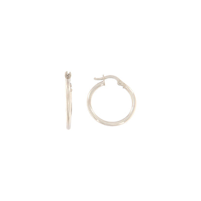 18ct gold Gold hoop earrings white