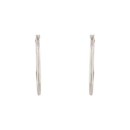 18ct gold White hoop earrings