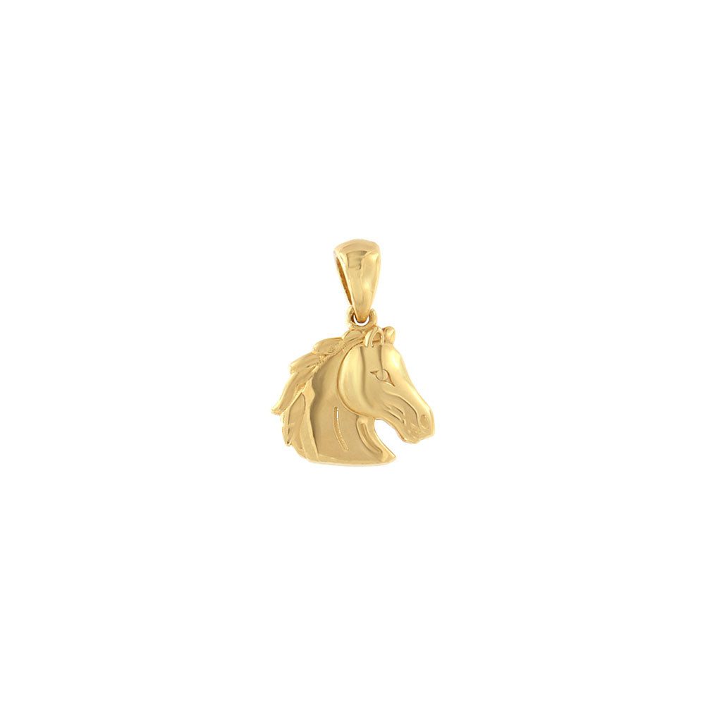 18ct gold Horse's head pendant