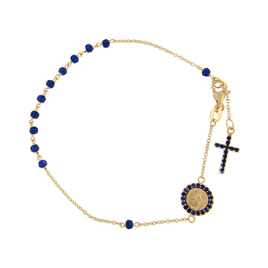 18ct gold Rosary beads bracelet