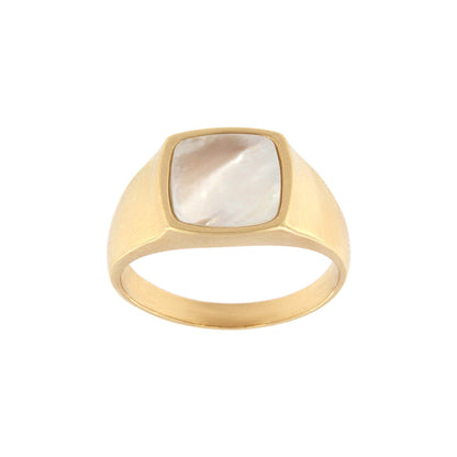 18ct gold Mother of pearl ring