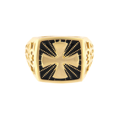 18ct gold Cross ring