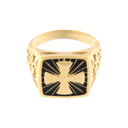 18ct gold Cross ring