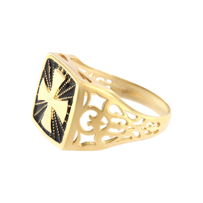 18ct gold Cross ring