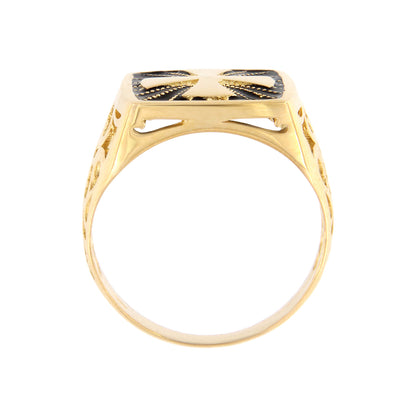 18ct gold Cross ring