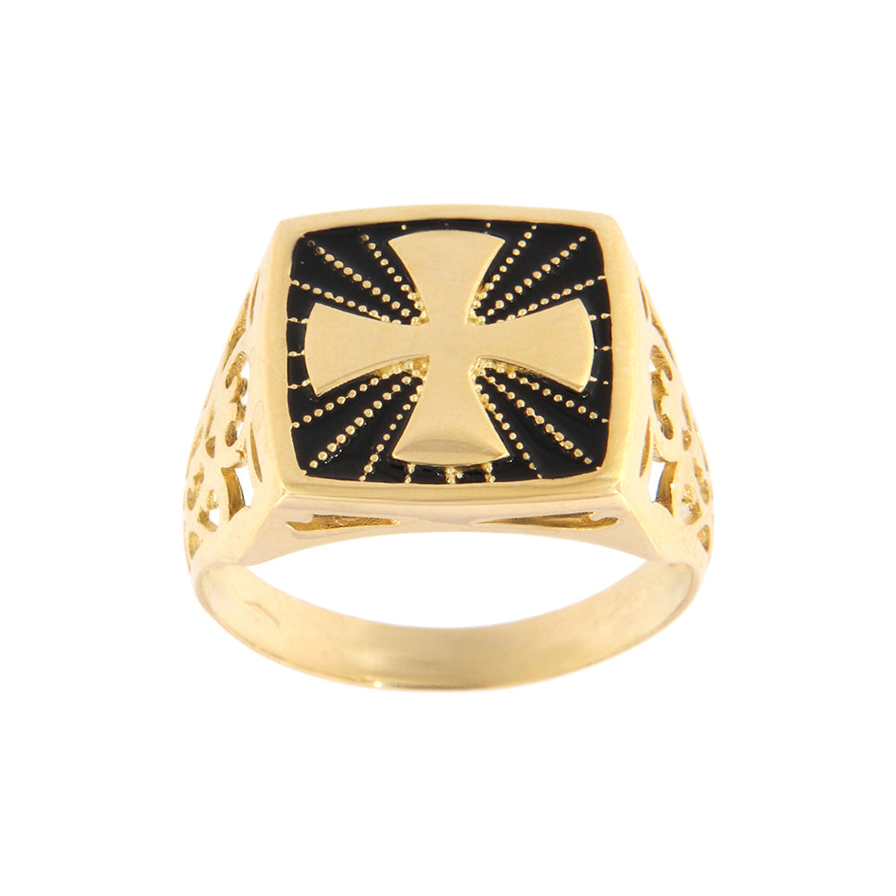 18ct gold Cross ring