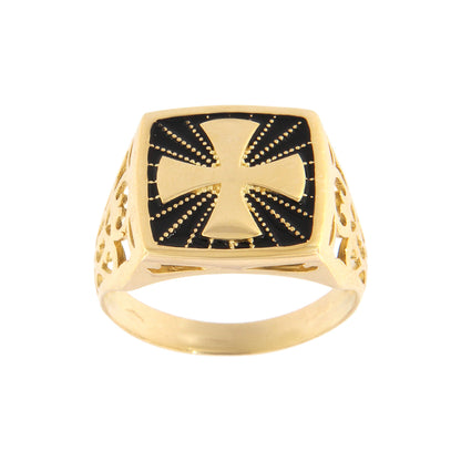 18ct gold Cross ring