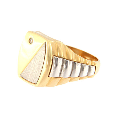 18ct gold Bicolor stone ring