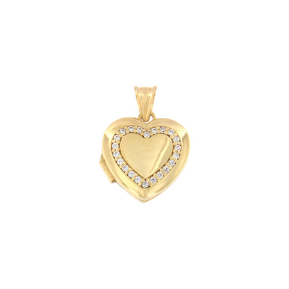 18ct gold Heart locket pendant