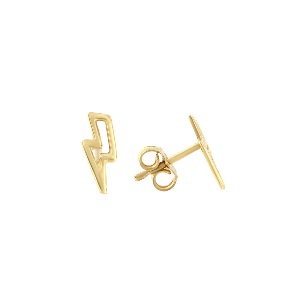 18ct gold Striped stud earrings