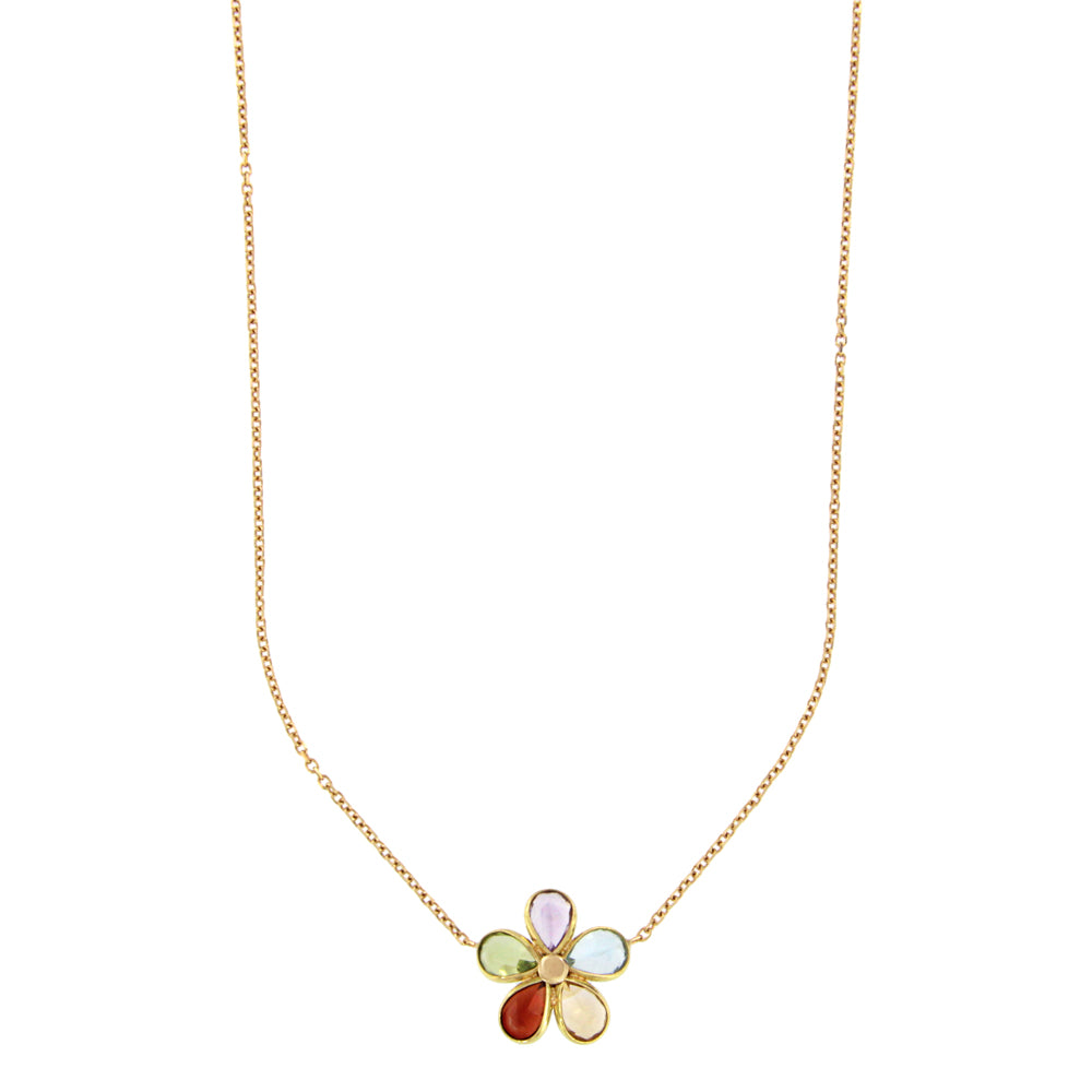 18ct gold Flower necklace