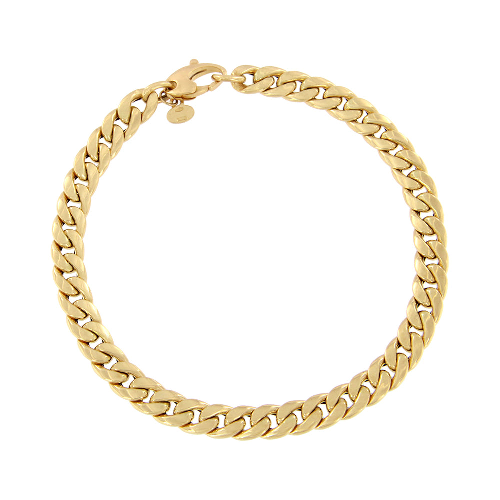 18ct gold Curb eights bracelet