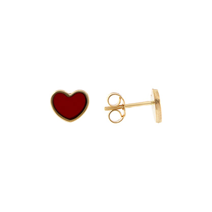 Heart stud earrings