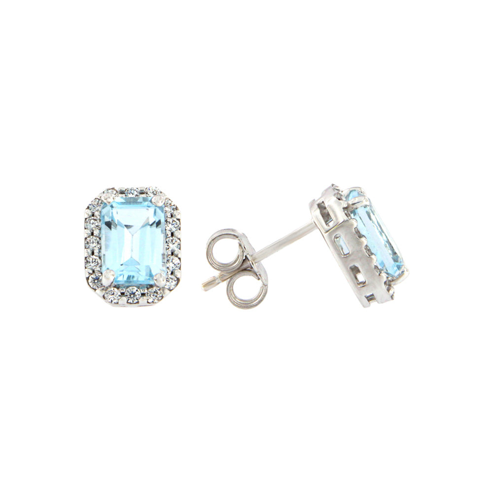 18ct gold Blue topaz stud earrings