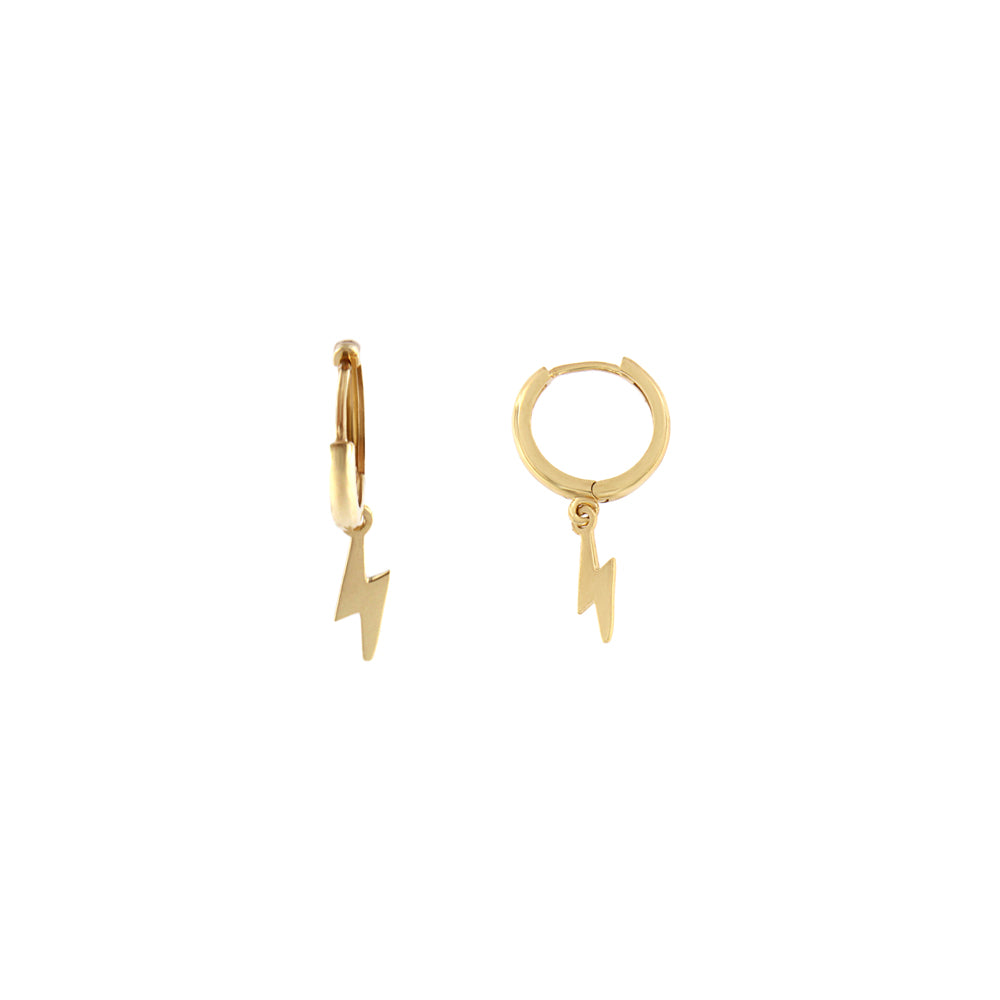 18ct gold Lightning earrings