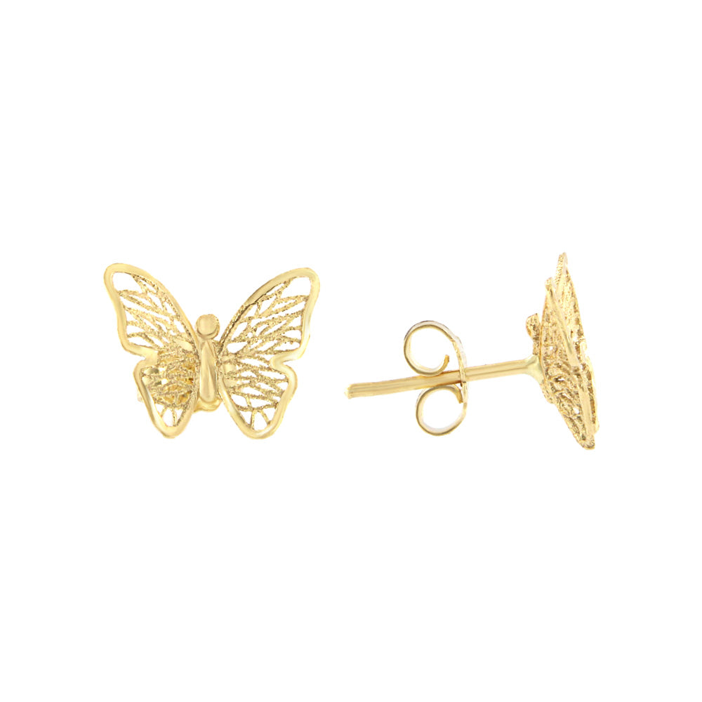 18ct gold Buterfly stud earrings