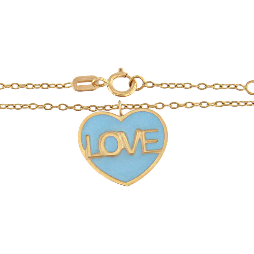 Love lightblue necklace