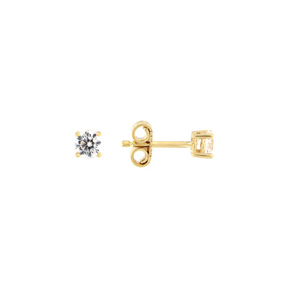 18ct gold Solitaire stud earrings