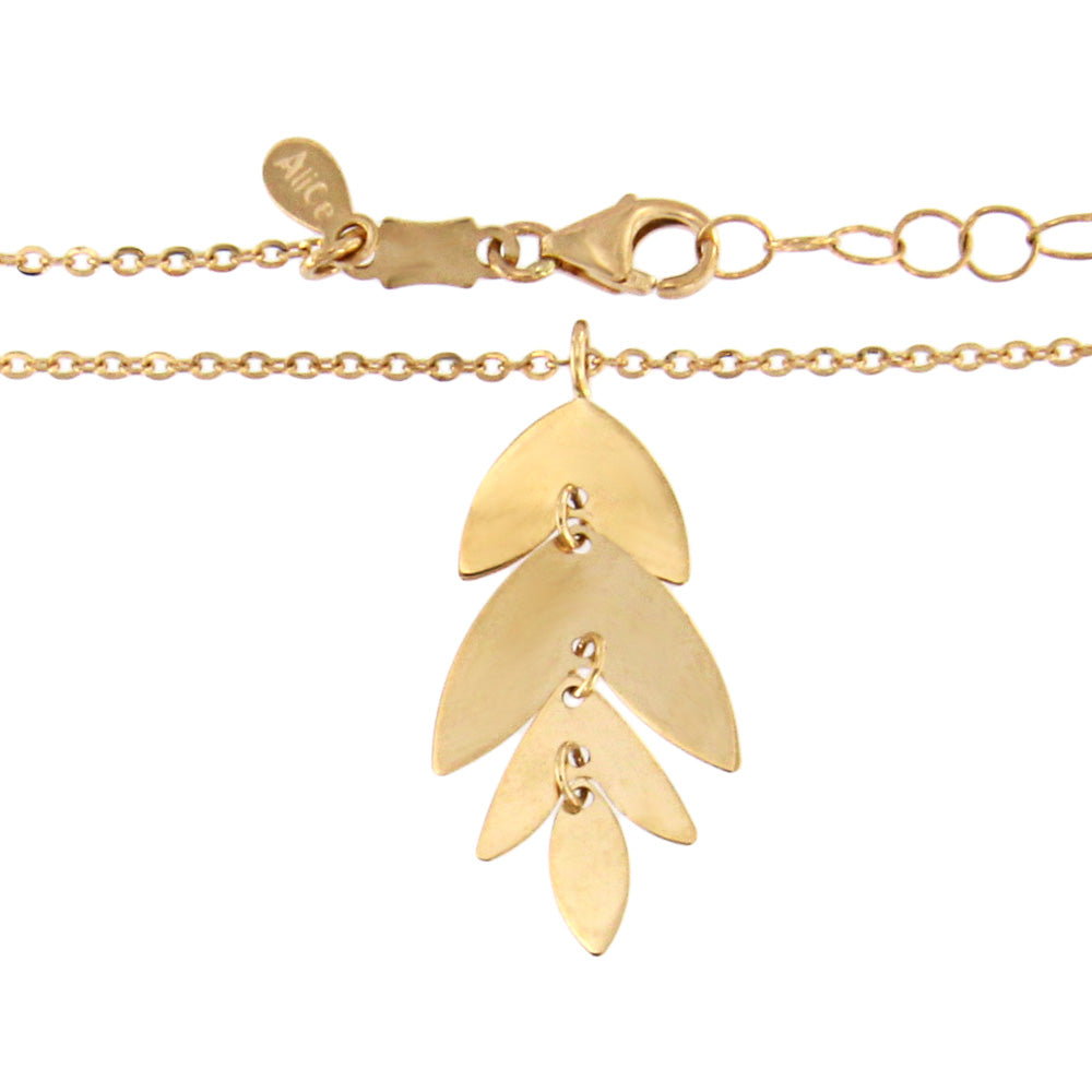 18ct gold Leaves necklace