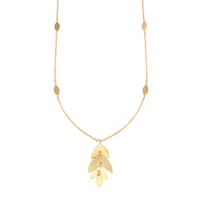 18ct gold Leaves necklace