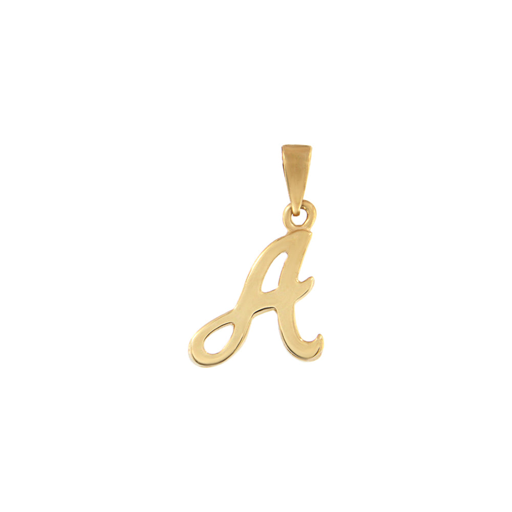 18ct gold A letter pendant