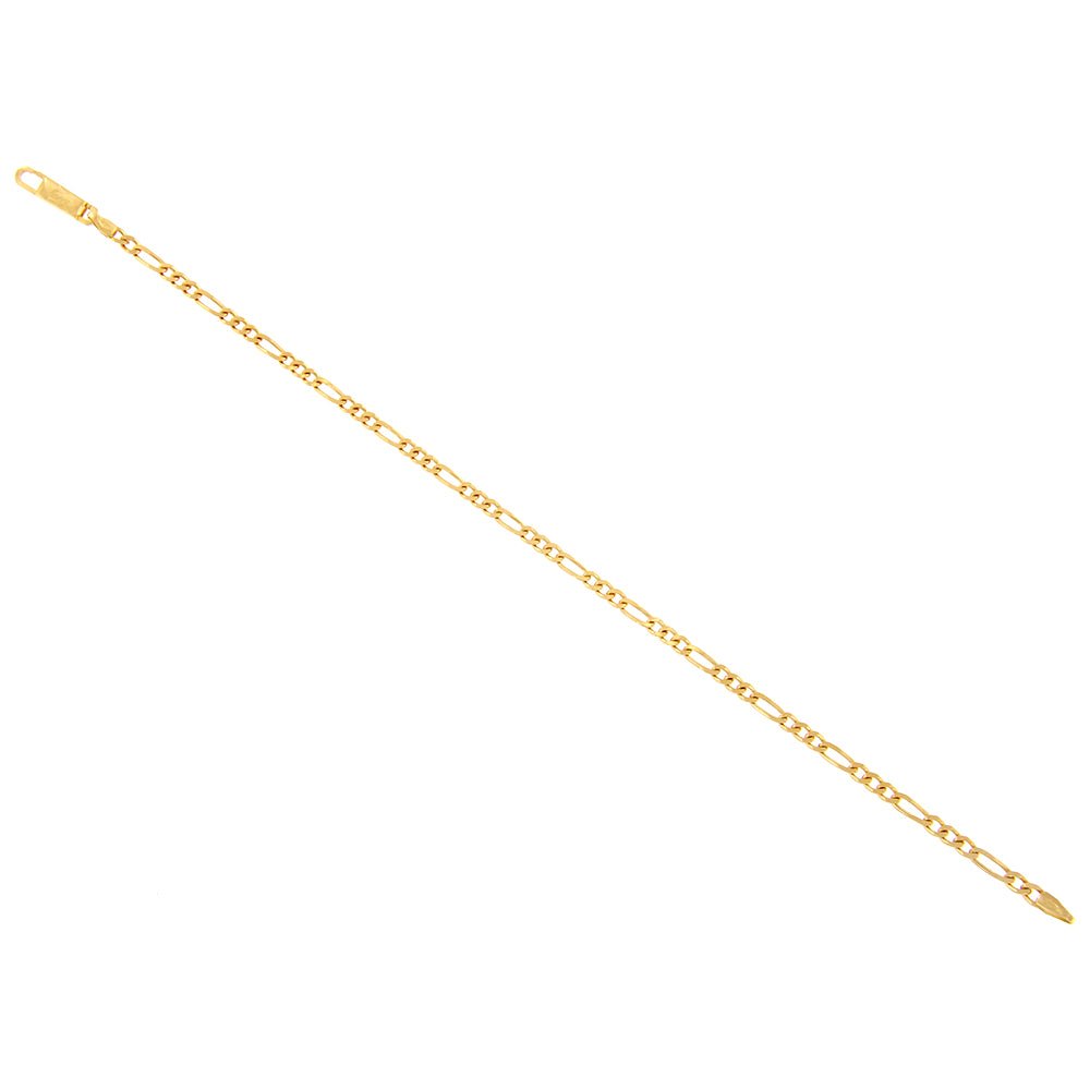 18ct gold Diamond figaro bracelet