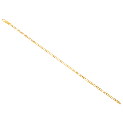 18ct gold Diamond figaro bracelet