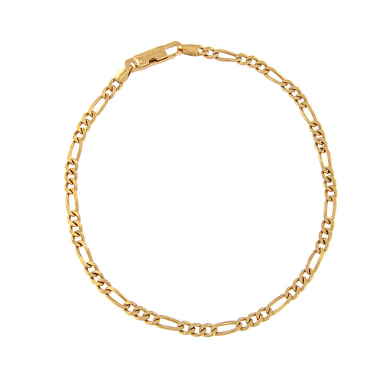 18ct gold Figaro bracelet