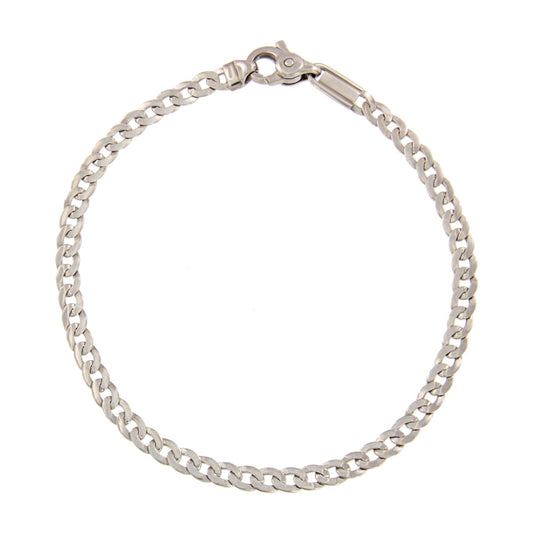 18ct gold White Curb bracelet