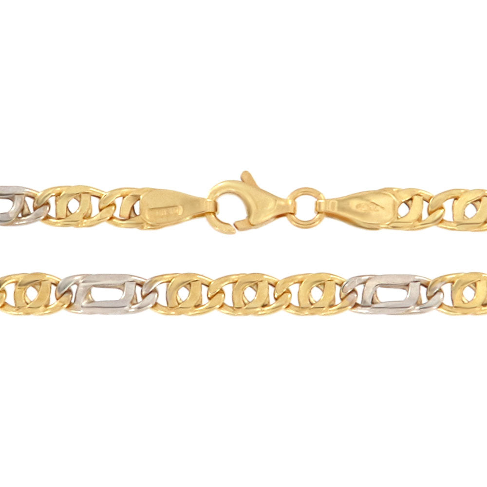 18ct gold Bicolor tiger partridge chain