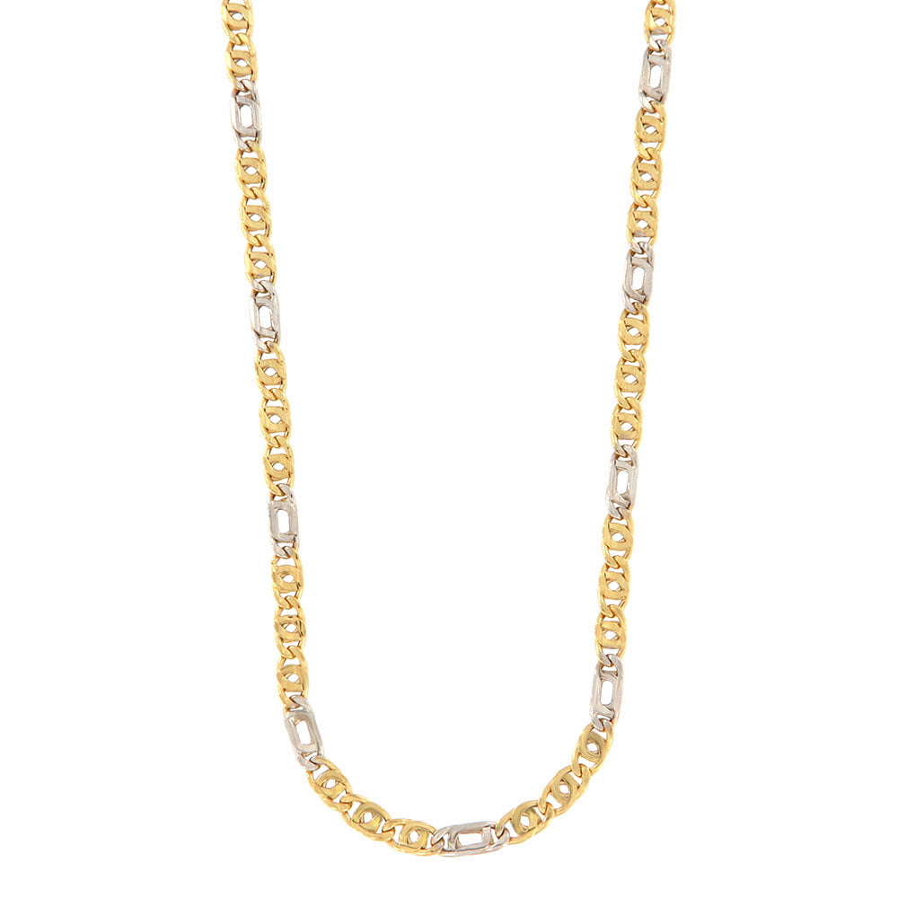 18ct gold Bicolor tiger partridge chain