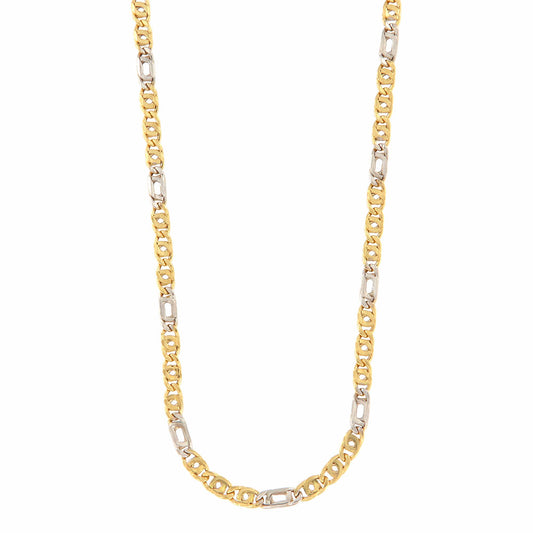 18ct gold Bicolor tiger partridge chain