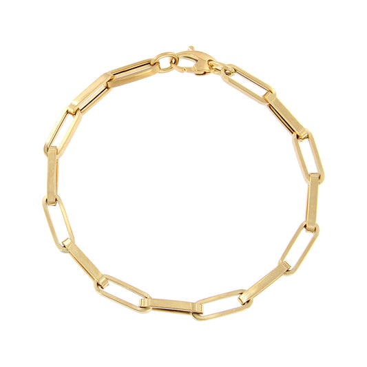 18ct gold Paper clip bracelet