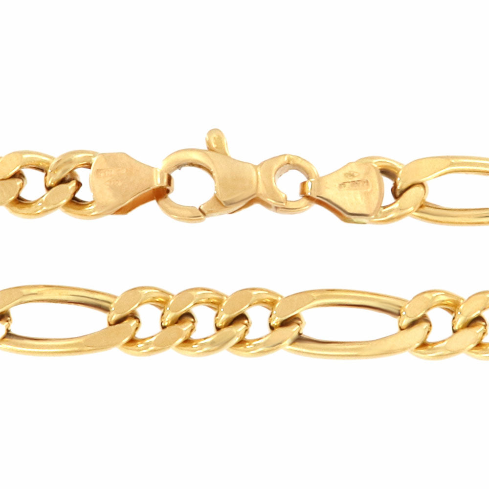 18ct gold Diamond figaro chain