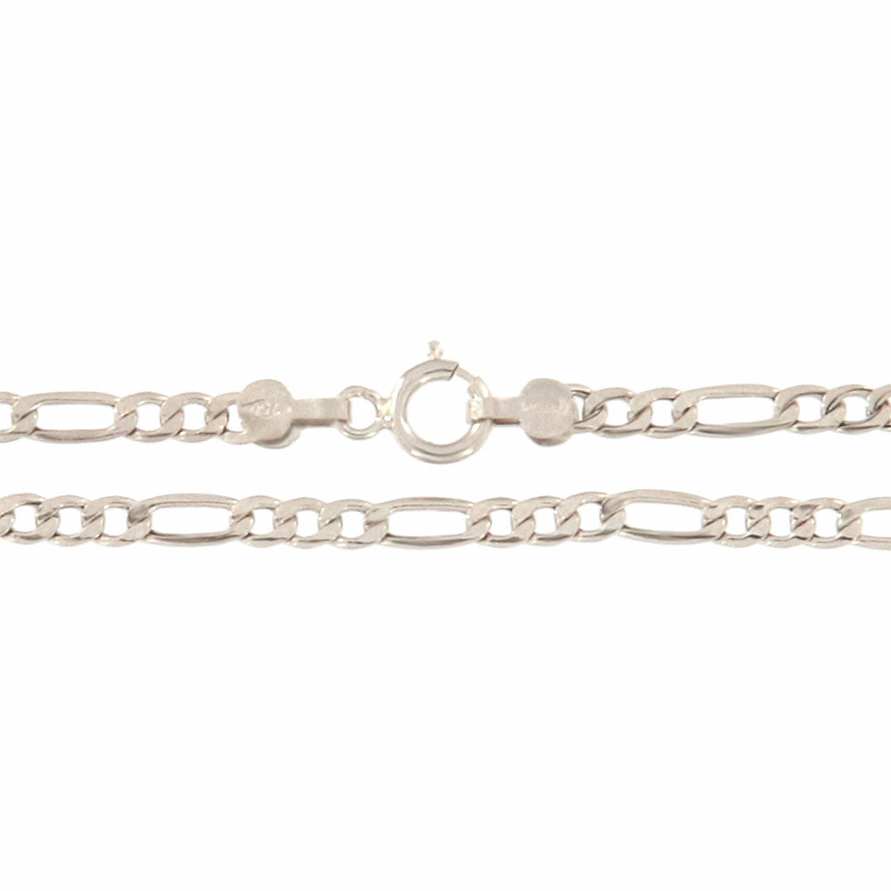 18ct gold White figaro chain