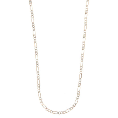 18ct gold White figaro chain